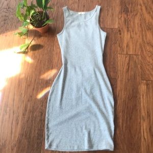Aritzia TNA grey cotton dress